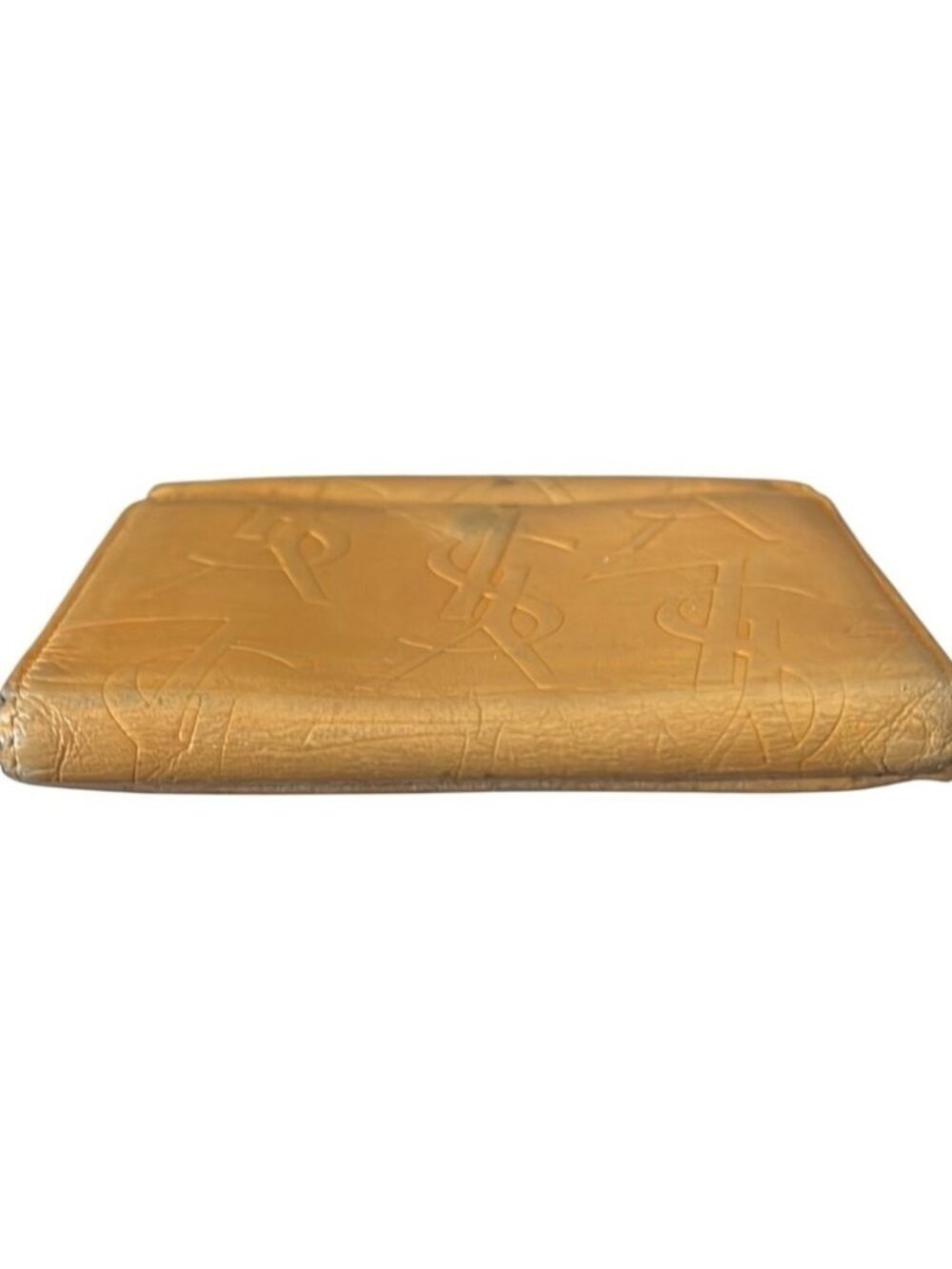 Yves Saint Laurent Yellow Leather Embossed Bifold Wallet - Picture 8 of 12